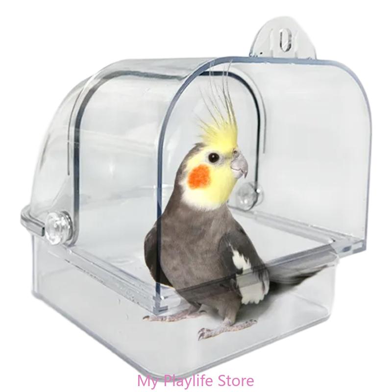 Bird Cage Parrot - Hanging Bird Bath Tub for Parakeets