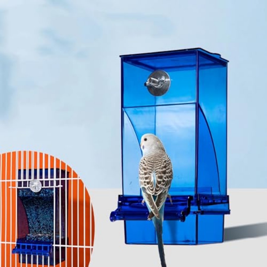Bird Cage Parrot - No Mess Bird Feeder, Automatic Parrot