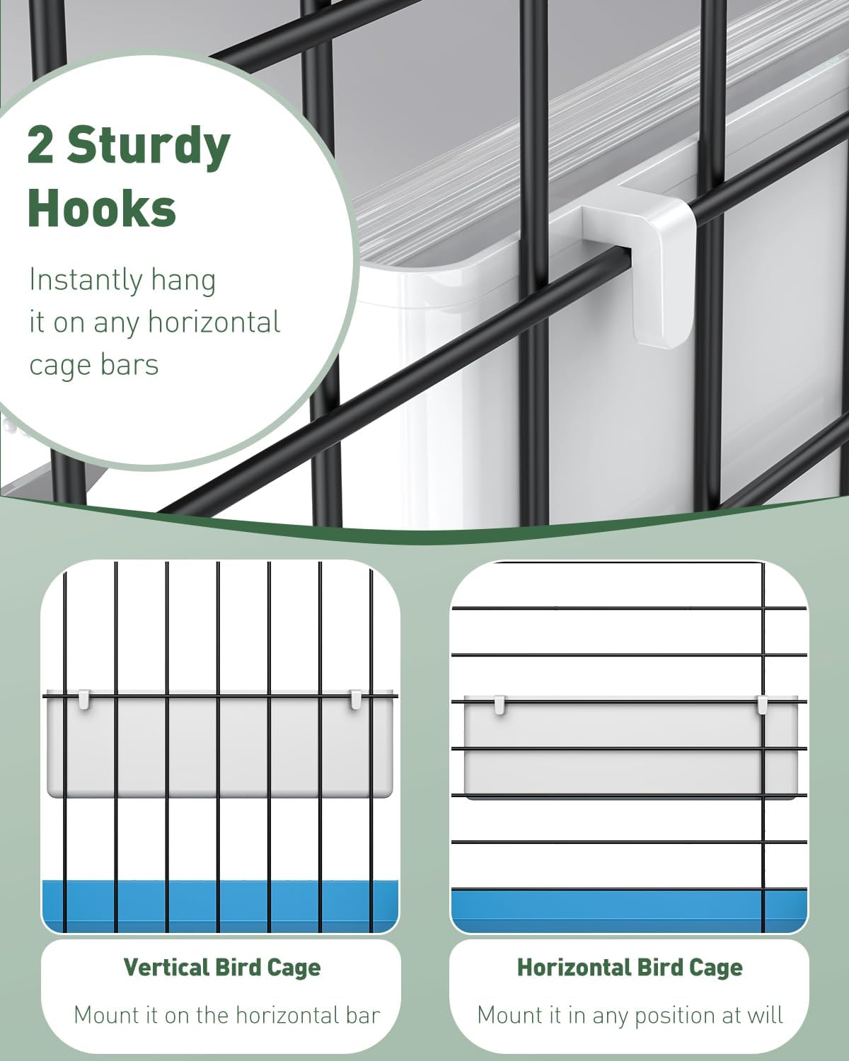 2 Pack Bird Feeder for Cage Ha - Bird Cage Parrot recension och pris