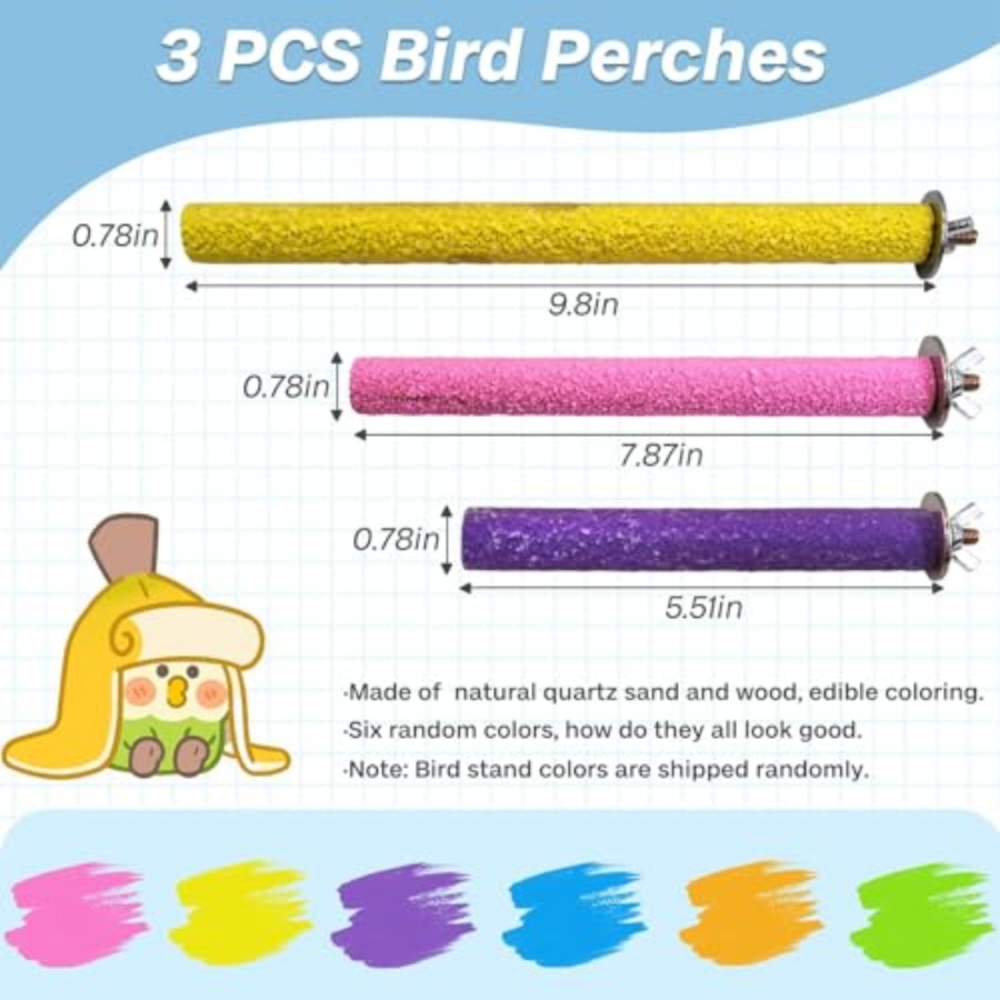 PIVBY Wood Bird Cage Perch Col - Bird Cage Parrot recension och pris