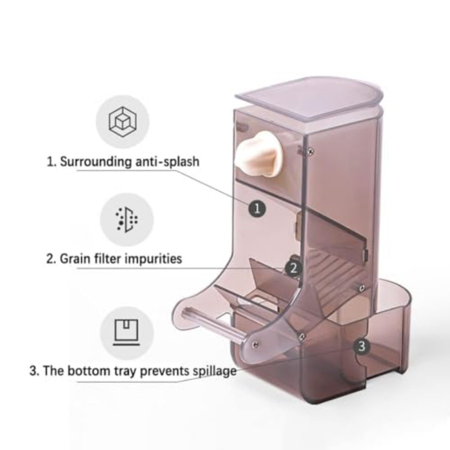 Automatic Bird Feeder No-Mess  - Bird Cage Parrot recension och pris