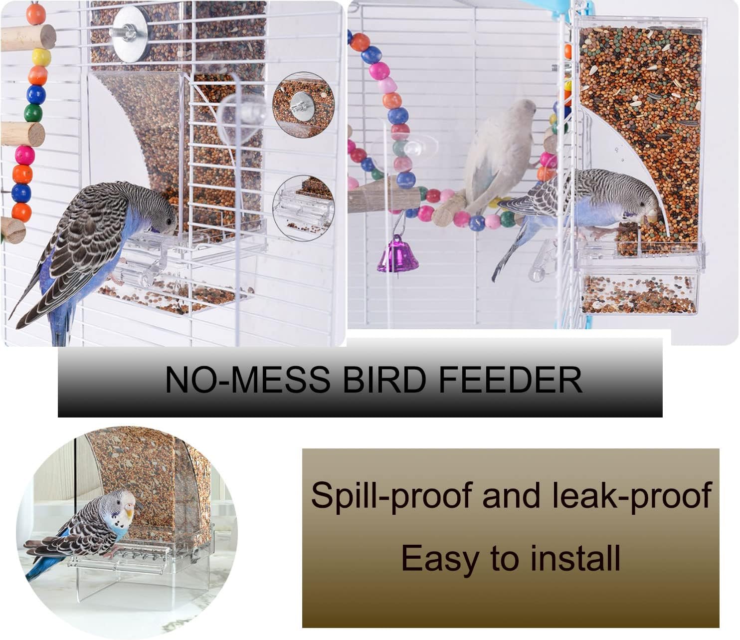 No Mess Bird Feeder for Cage,  - Bird Cage Parrot recension och pris