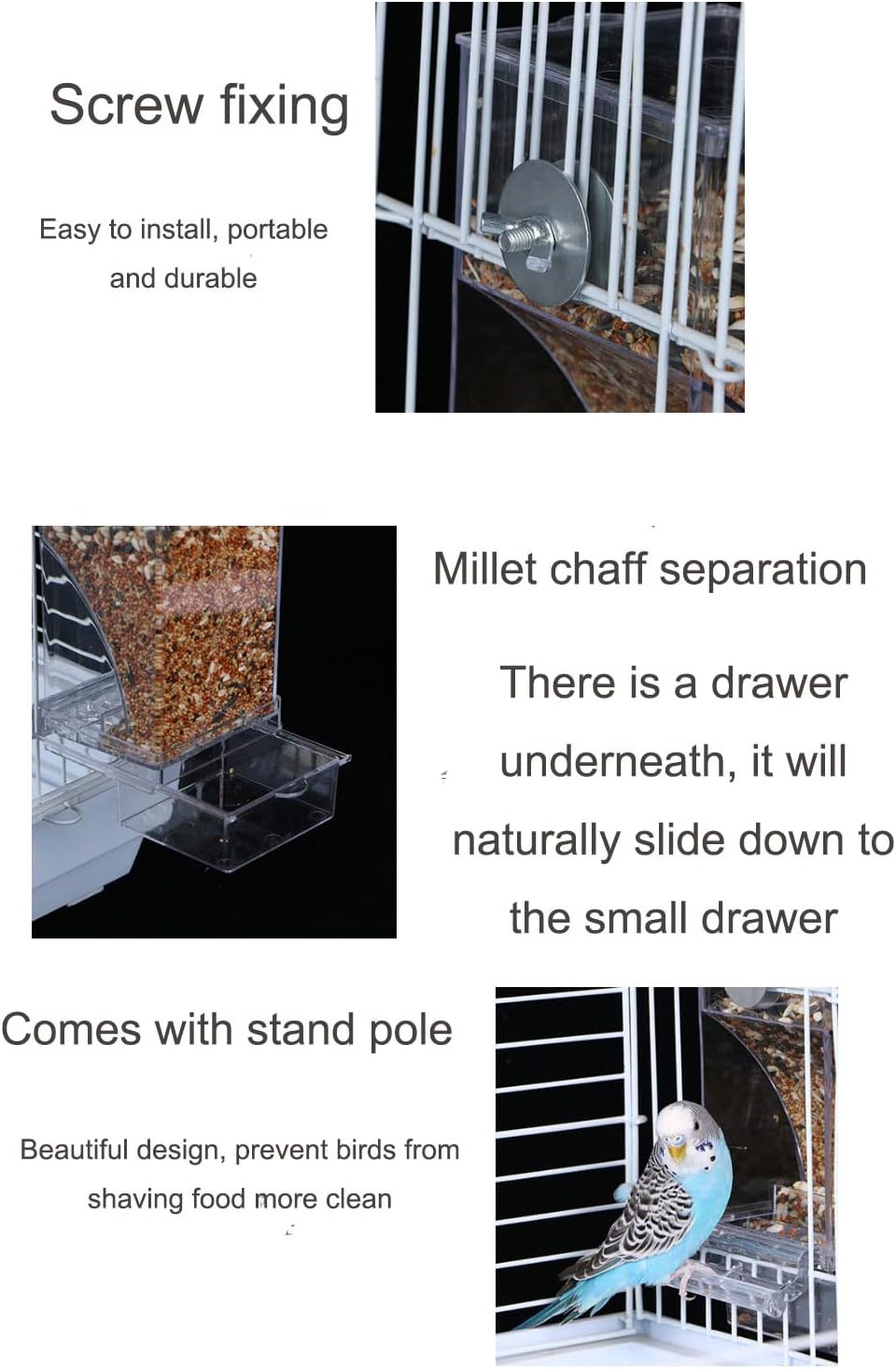 No Mess Bird Feeder for Cage,  - Bird Cage Parrot recension och pris