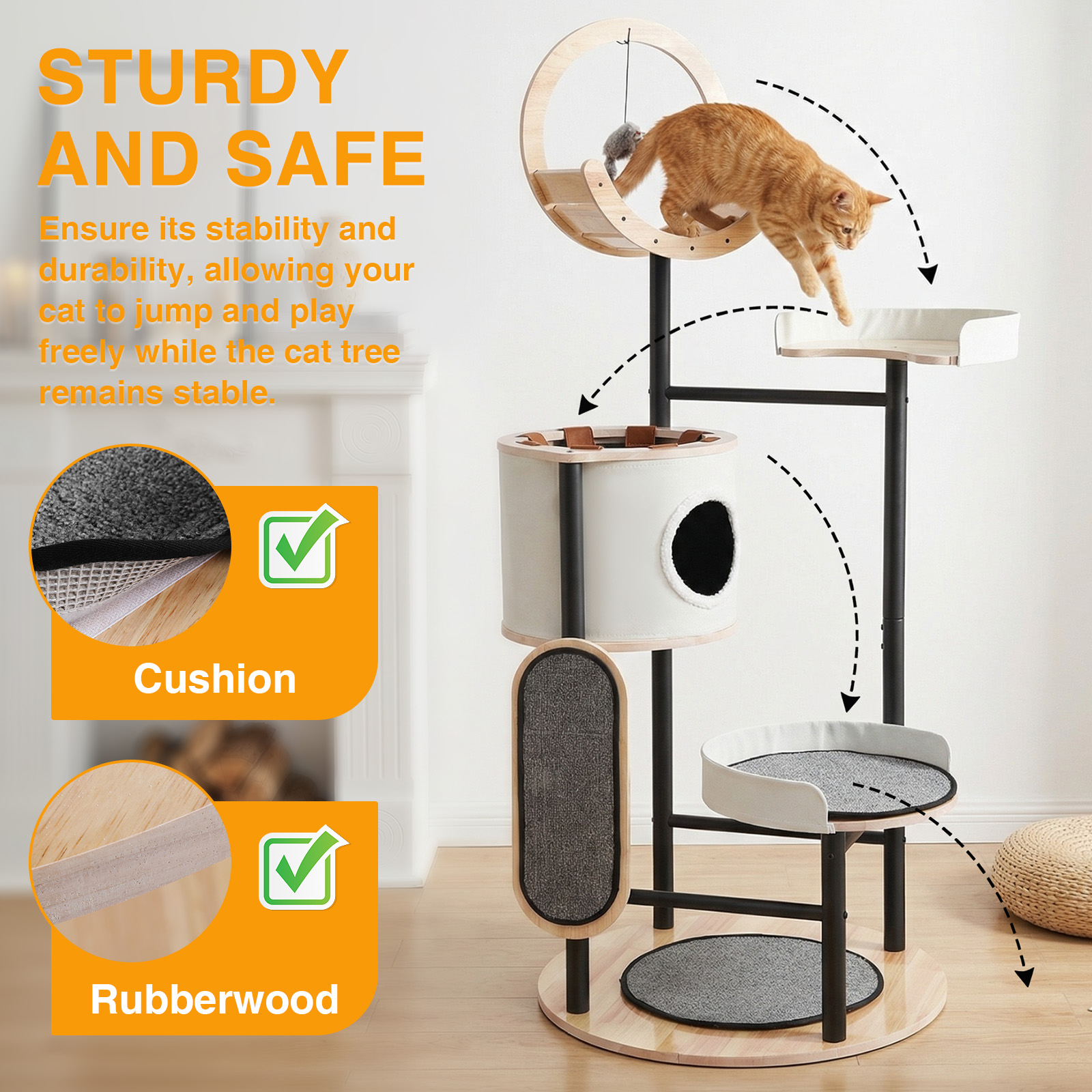 66-Inch Cat Tree with Scratchi - Pet X Supplies & Tack Howell Mi recension och pris