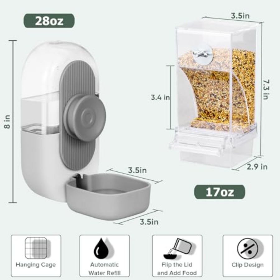 No Mess Bird Feeder and Water  - Bird Cage Parrot recension och pris