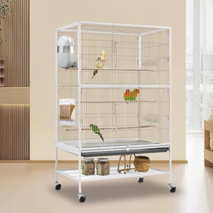 No Mess Bird Feeder and Water  - Bird Cage Parrot recension och pris