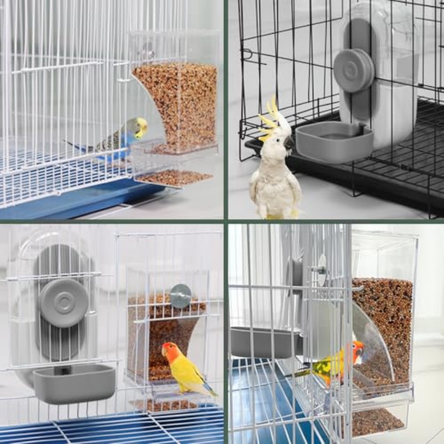 No Mess Bird Feeder and Water  - Bird Cage Parrot recension och pris