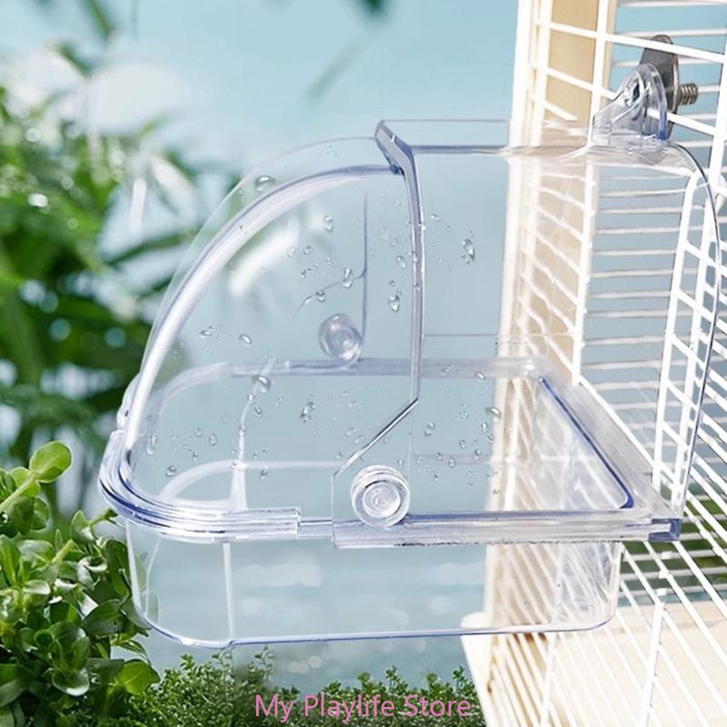 Hanging Bird Bath Tub for Para - Bird Cage Parrot recension och pris