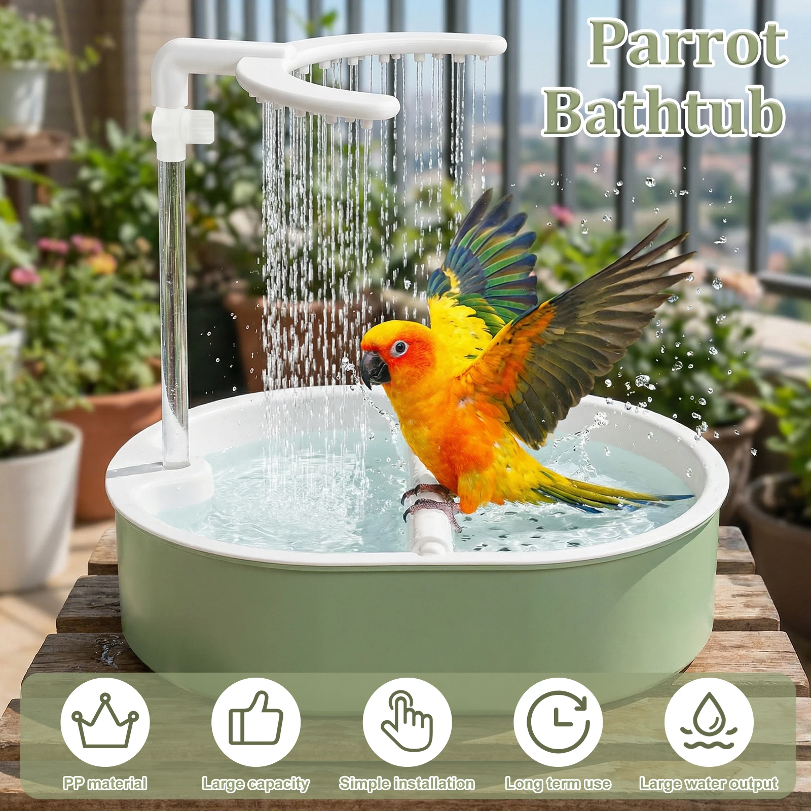 Bird Automatic Shower Parrot P - Bird Cage Parrot recension och pris