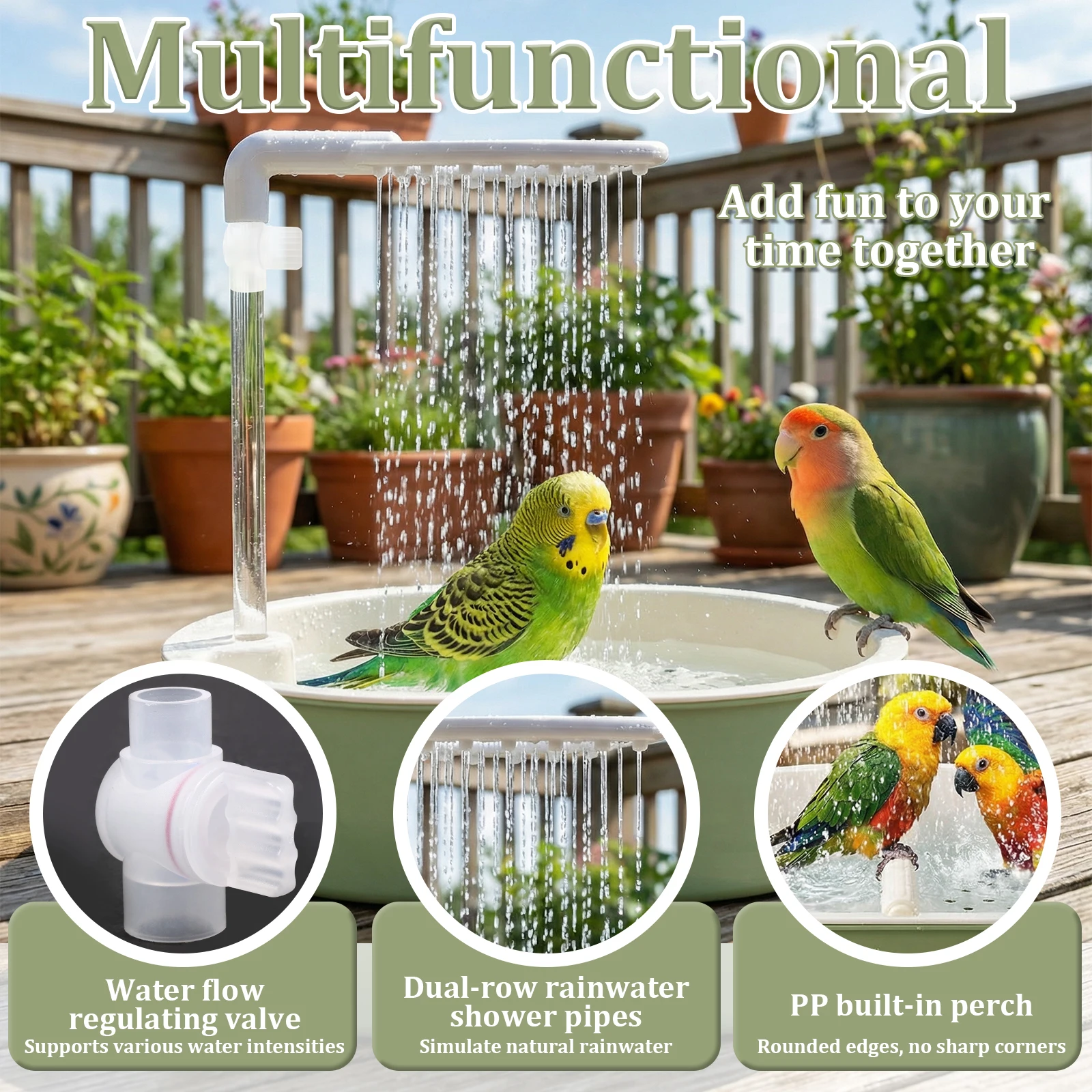 Bird Automatic Shower Parrot P - Bird Cage Parrot recension och pris