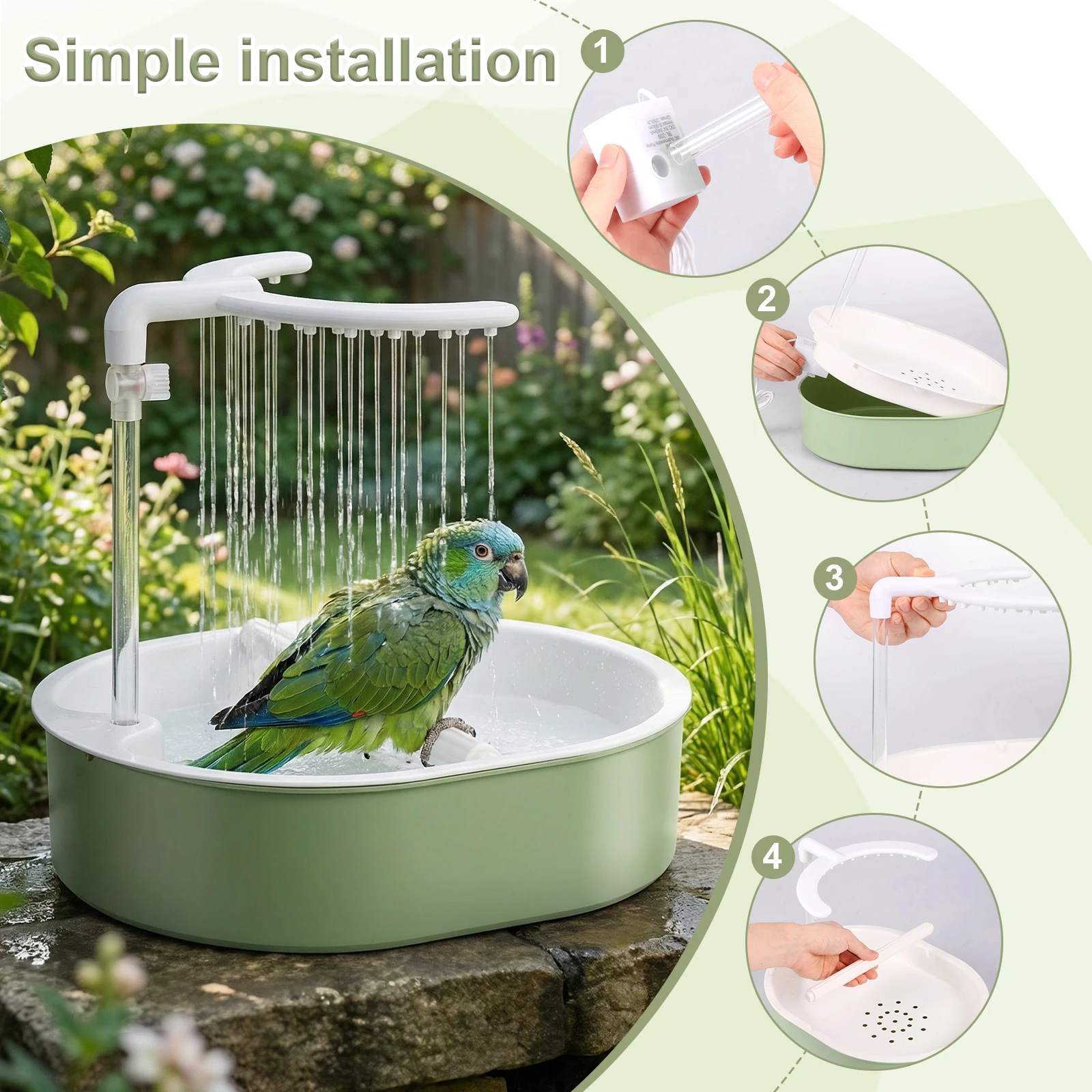 Bird Automatic Shower Parrot P - Bird Cage Parrot recension och pris